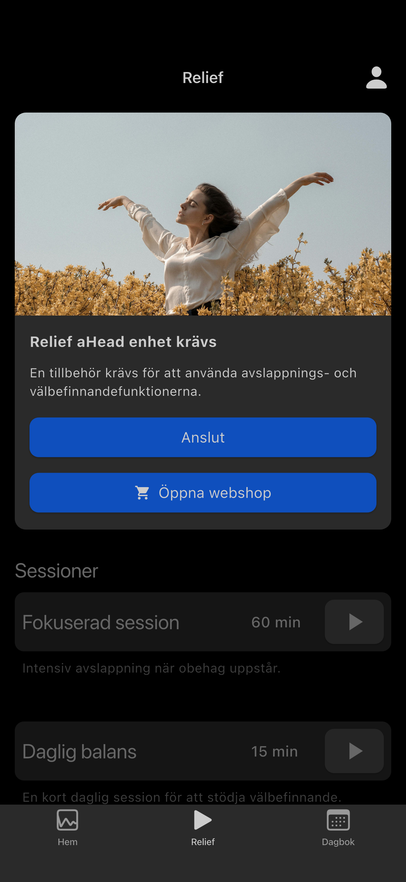 Relief aHead behandlingsvy